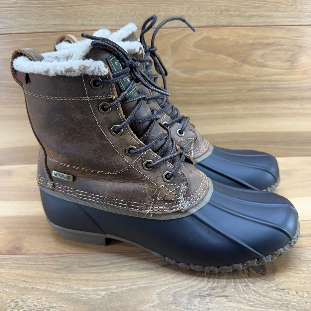 Bass Mallard‎ Heritage Womens Boots 8 M Brown Waterproof Leather Sherpa Lined